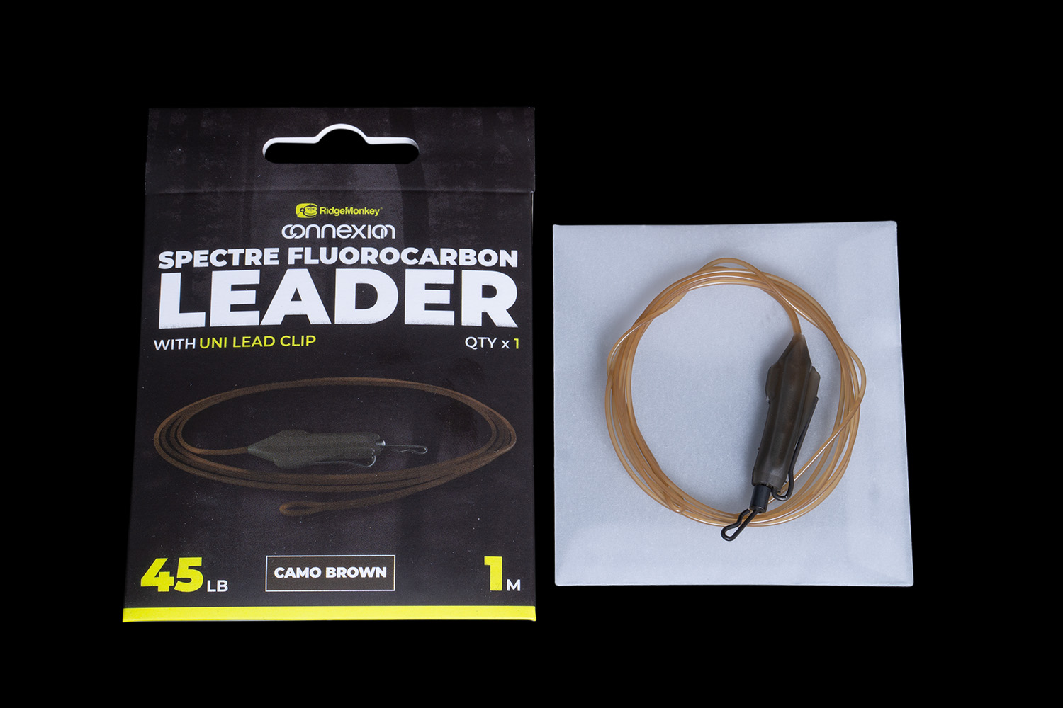 RidgeMonkey Spectre Fluorocarbon Leader With Uni Lead Clip - Southside  Angling